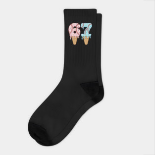 Baseball Drip Ice Cream 67 Baseball Lifestyle 101 Socks