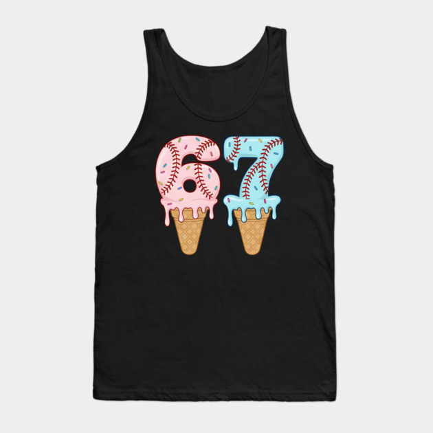 Baseball Drip Ice Cream 67 Baseball Lifestyle 101 Tank Top by ArtistTee ⭐⭐⭐⭐⭐