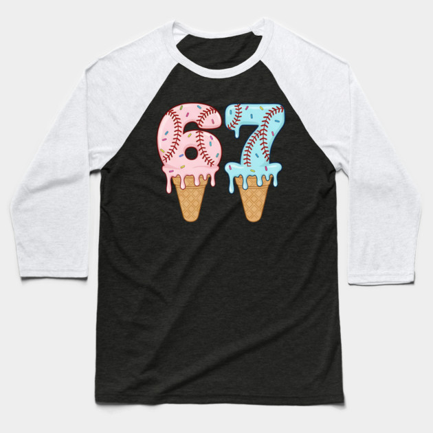 Baseball Drip Ice Cream 67 Baseball Lifestyle 101 Baseball T-Shirt by ArtistTee ⭐⭐⭐⭐⭐