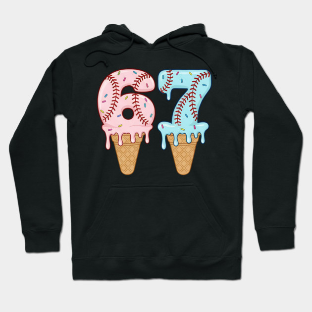 Baseball Drip Ice Cream 67 Baseball Lifestyle 101 Hoodie by ArtistTee ⭐⭐⭐⭐⭐