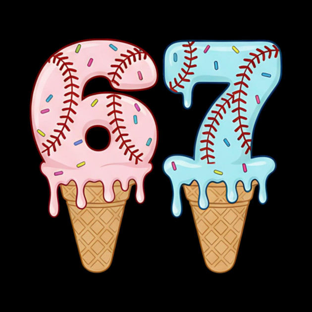 Baseball Drip Ice Cream 67 Baseball Lifestyle 101 by ArtistTee ⭐⭐⭐⭐⭐