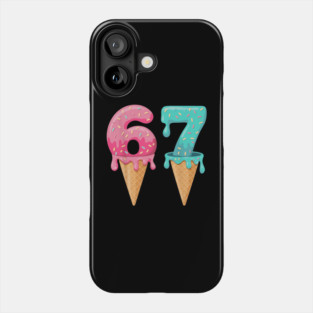 Baseball Drip Ice Cream 6-7 | Baseball Lifestyle 101 | Funny Summer Baseball Meme Design Phone Case