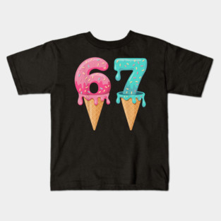 Baseball Drip Ice Cream 6-7 | Baseball Lifestyle 101 | Funny Summer Baseball Meme Design Kids T-Shirt