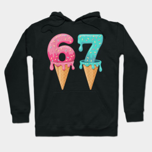 Baseball Drip Ice Cream 6-7 | Baseball Lifestyle 101 | Funny Summer Baseball Meme Design Hoodie
