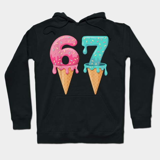 Baseball Drip Ice Cream 6-7 | Baseball Lifestyle 101 | Funny Summer Baseball Meme Design Hoodie by ArtistTee ⭐⭐⭐⭐⭐