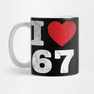 I Love 67 Funny Meme  6 7 Costume Six Seven Kids Youth Boys Gift Mug
