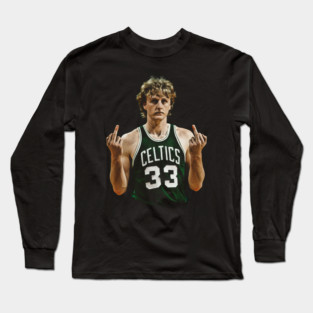 Vintage  Midle Finger larry bird Long Sleeve T-Shirt