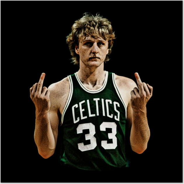 Vintage  Midle Finger larry bird Wall Art by Mustang Store