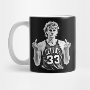 Vintage  Midle Finger larry bird 80s Mug