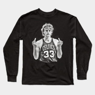 Vintage  Midle Finger larry bird 80s Long Sleeve T-Shirt