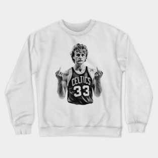Vintage  Midle Finger larry bird 80s BLack Crewneck Sweatshirt