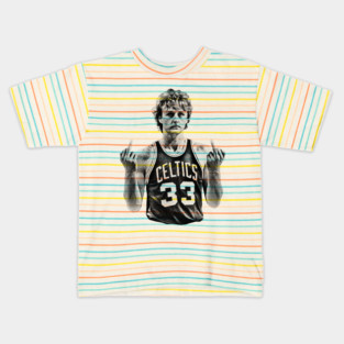Vintage  Midle Finger larry bird 80s BLack Kids T-Shirt