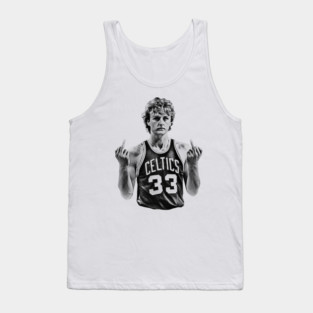 Vintage  Midle Finger larry bird 80s BLack Tank Top