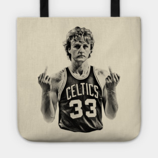 Vintage  Midle Finger larry bird 80s BLack Tote