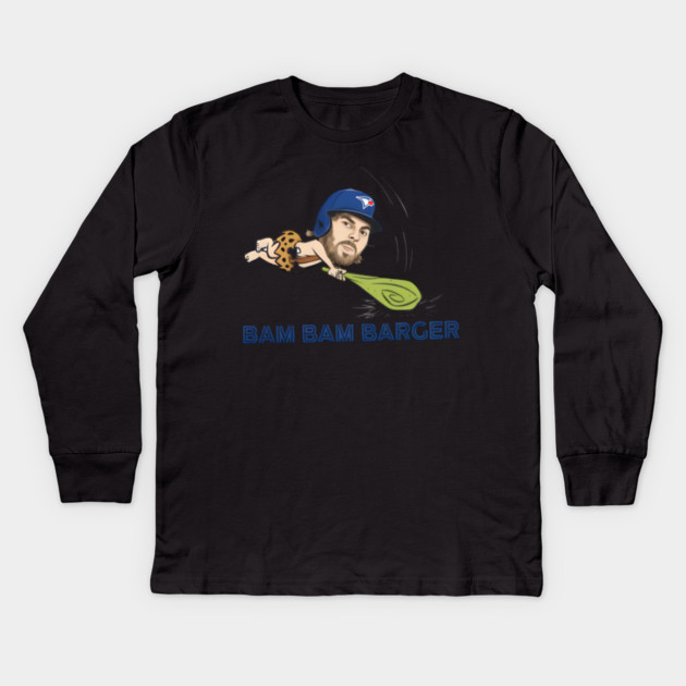 Bam Bam Barger Kids Long Sleeve T-Shirt by DesignAura