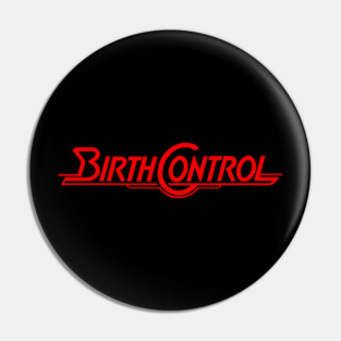 Red Merch Birth Control Band Pin