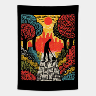 Urban Folk Art - The Quiet Custodian Tapestry