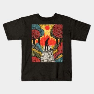 Urban Folk Art - The Quiet Custodian Kids T-Shirt