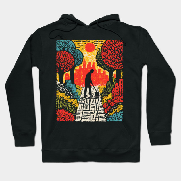 Urban Folk Art - The Quiet Custodian Hoodie by TuncGK
