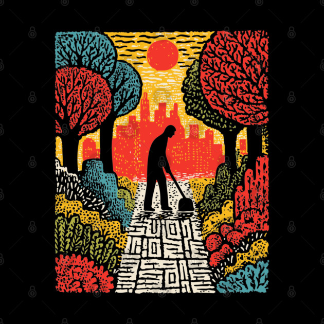 Urban Folk Art - The Quiet Custodian by TuncGK