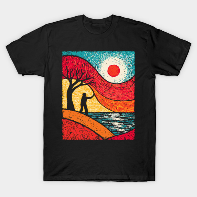 Surreal Conductor - Orchestrating the Seasons T-Shirt by TuncGK