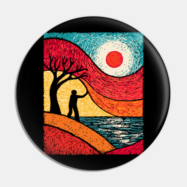Surreal Conductor - Orchestrating the Seasons Pin by TuncGK