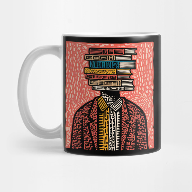 Surreal Book Head - A Portrait of the Bibliophile by TuncGK