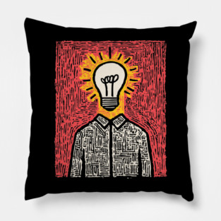 Modern Folk Art - The Anatomy of a Bright Idea Pillow