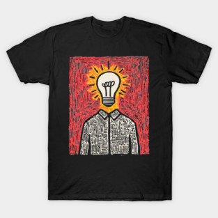 Modern Folk Art - The Anatomy of a Bright Idea T-Shirt