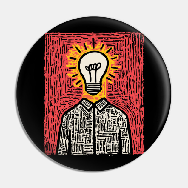 Modern Folk Art - The Anatomy of a Bright Idea Pin by TuncGK