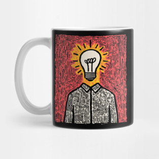 Modern Folk Art - The Anatomy of a Bright Idea Mug