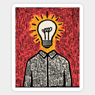 Modern Folk Art - The Anatomy of a Bright Idea Sticker