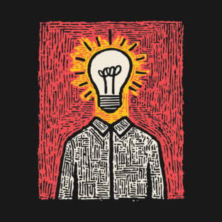 Modern Folk Art - The Anatomy of a Bright Idea T-Shirt