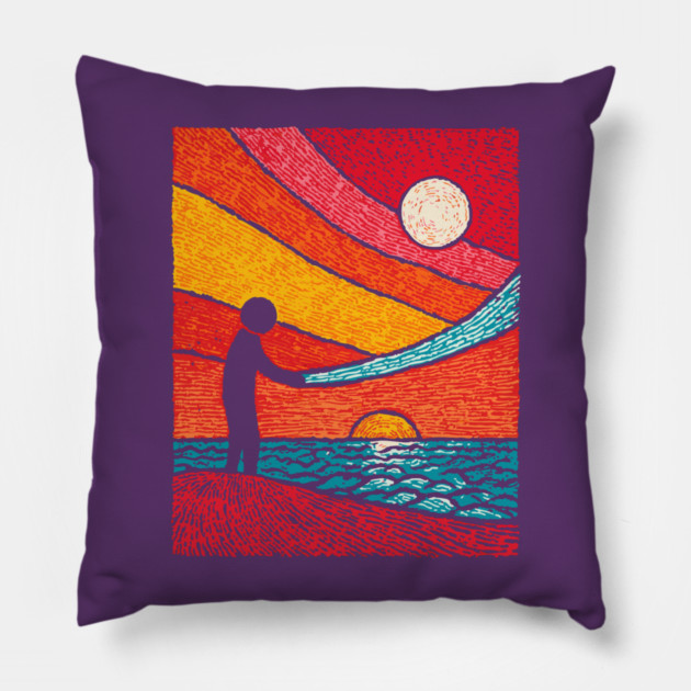 Cosmic Weaver - Mending the Fabric of the Universe Pillow by TuncGK