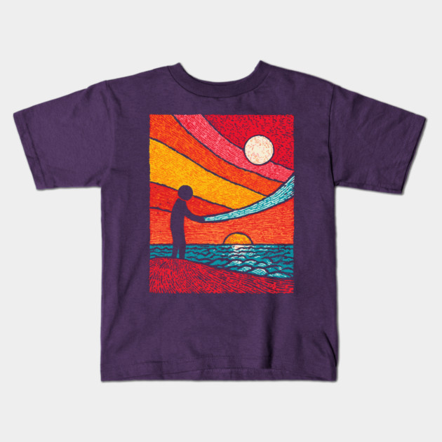 Cosmic Weaver - Mending the Fabric of the Universe Kids T-Shirt by TuncGK