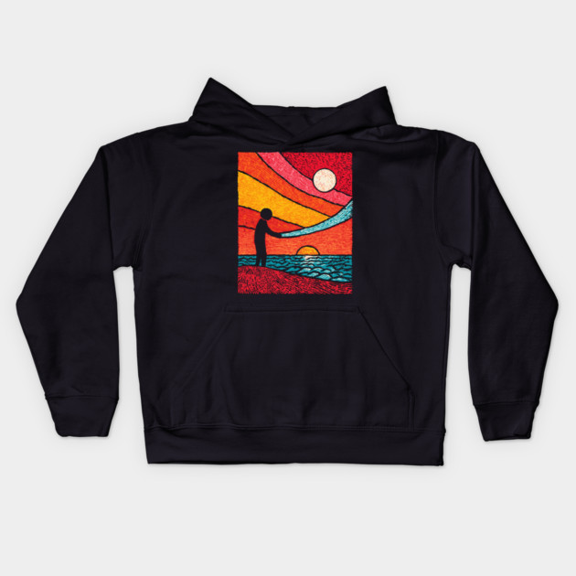 Cosmic Weaver - Mending the Fabric of the Universe Kids Hoodie by TuncGK
