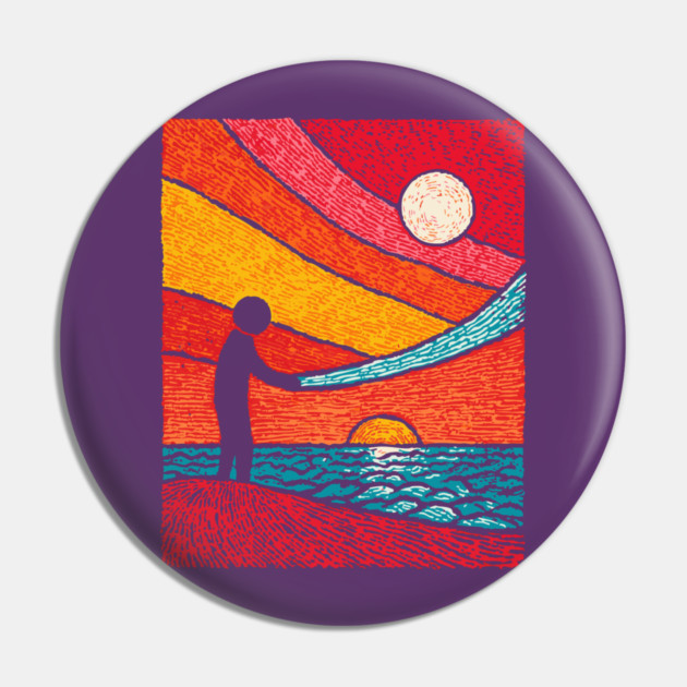 Cosmic Weaver - Mending the Fabric of the Universe Pin by TuncGK
