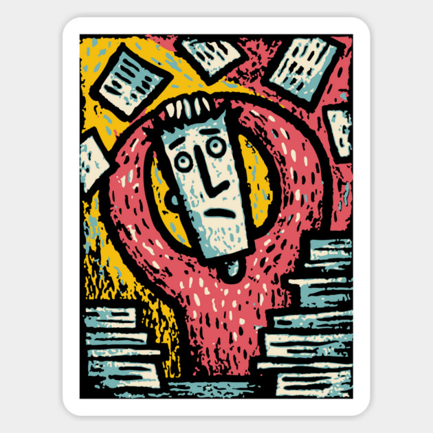 Existential Chaos - The Overwhelmed Mind Magnet by TuncGK