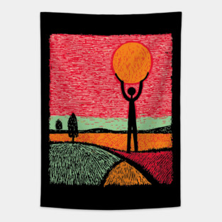 Folk Art Atlas - Carrying the Sun Tapestry