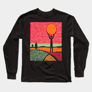 Folk Art Atlas - Carrying the Sun Long Sleeve T-Shirt