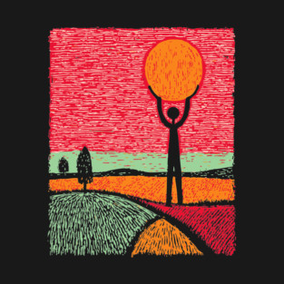 Folk Art Atlas - Carrying the Sun T-Shirt