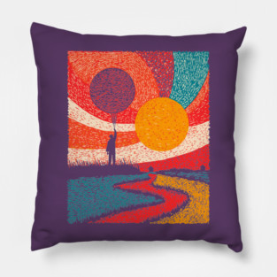 Surreal Universe - The Cosmic Balloonist Pillow