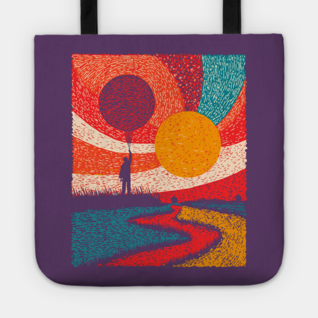 Surreal Universe - The Cosmic Balloonist Tote by TuncGK