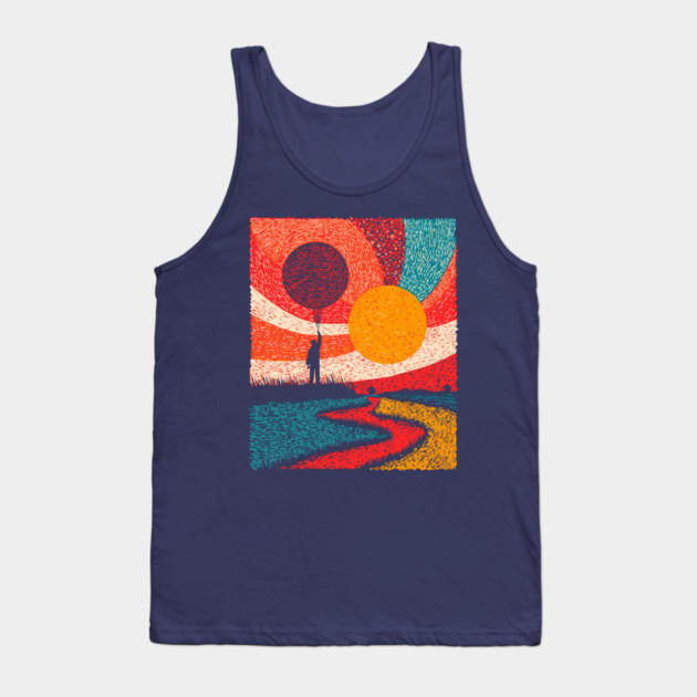 Surreal Universe - The Cosmic Balloonist Tank Top by TuncGK