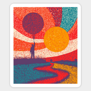 Surreal Universe - The Cosmic Balloonist Magnet