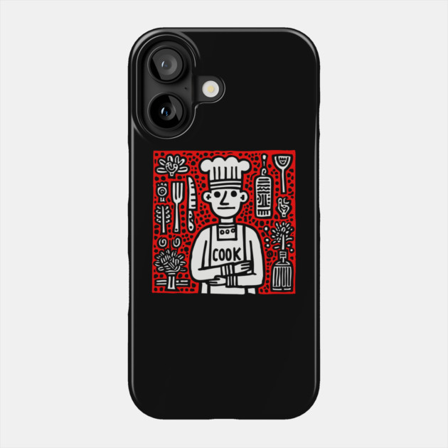 Cook - Doodle Chef Pop Art Phone Case by TuncGK