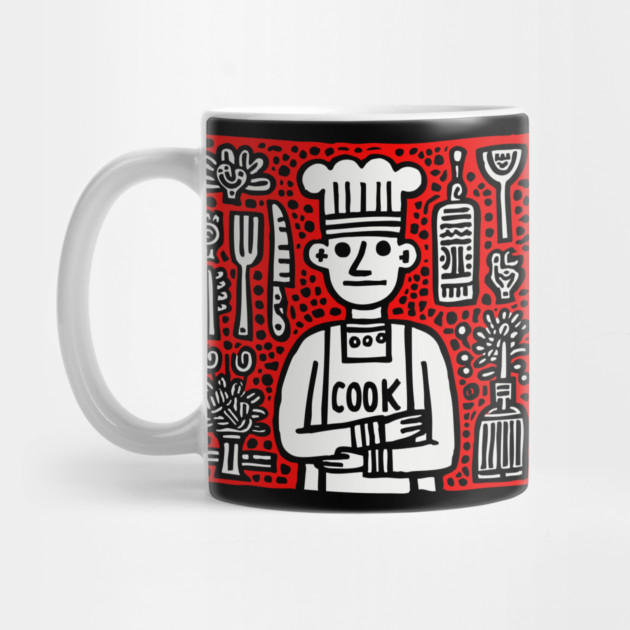 Cook - Doodle Chef Pop Art by TuncGK