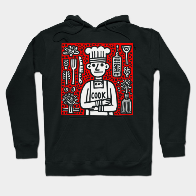 Cook - Doodle Chef Pop Art Hoodie by TuncGK