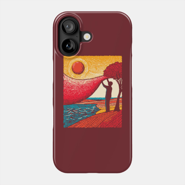 Cosmic Creator - Weaving the Fabric of Day Phone Case by TuncGK
