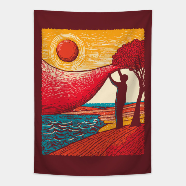 Cosmic Creator - Weaving the Fabric of Day Tapestry by TuncGK